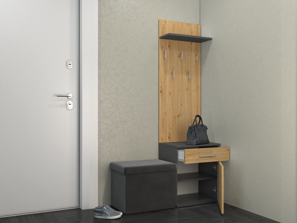 Duo Shoe Cabinet and Coat Rack