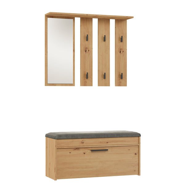 Shoe Cabinet Coat Rack and Mirror