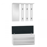 Parma 2P Shoe Cabinet Coat Rack and Mirror